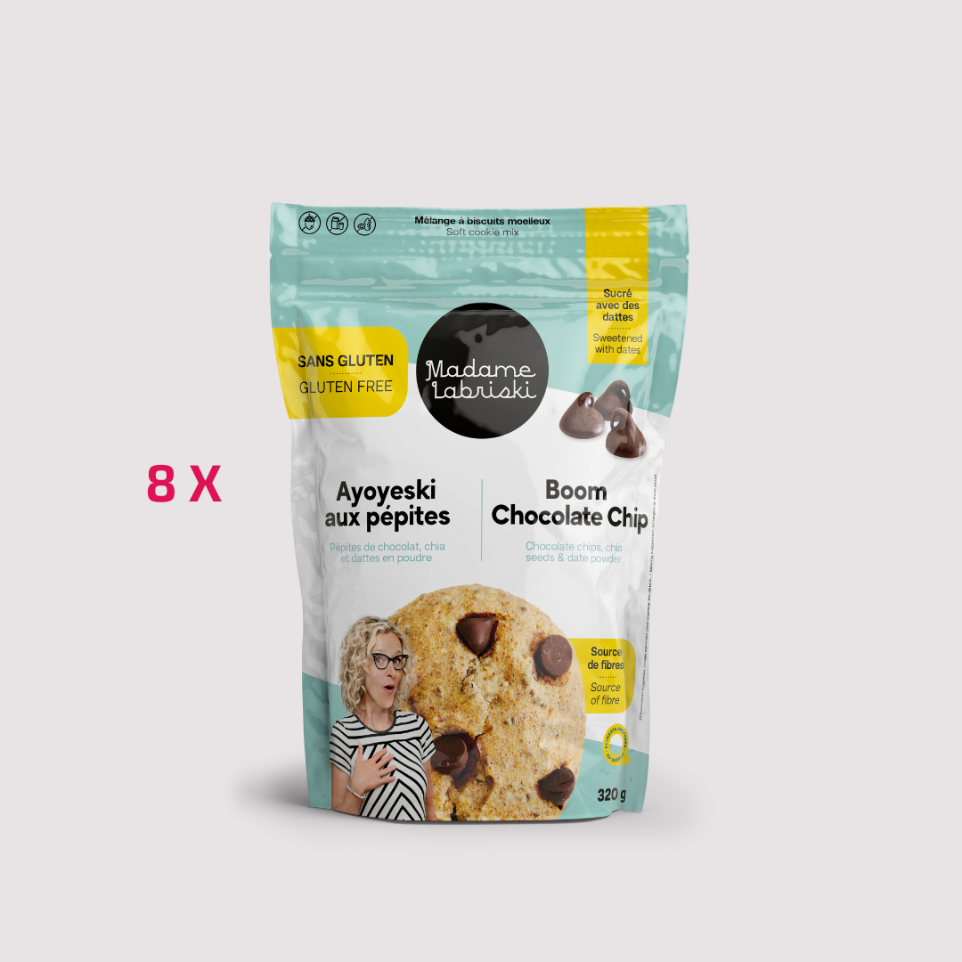 8 x sac de mélanges à biscuits santé SANS GLUTEN Ayoyeski aux pépites Madame Labriski c'est une caisse et ça vaut la peine.
