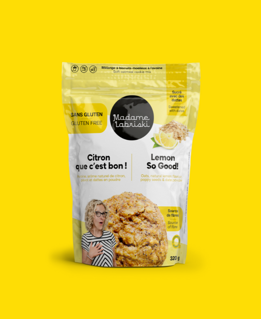 Mélanges à biscuits santé SANS GLUTEN Citron que c'est bon! de Madame Labriski. Donne 12 à 15 biscuits
