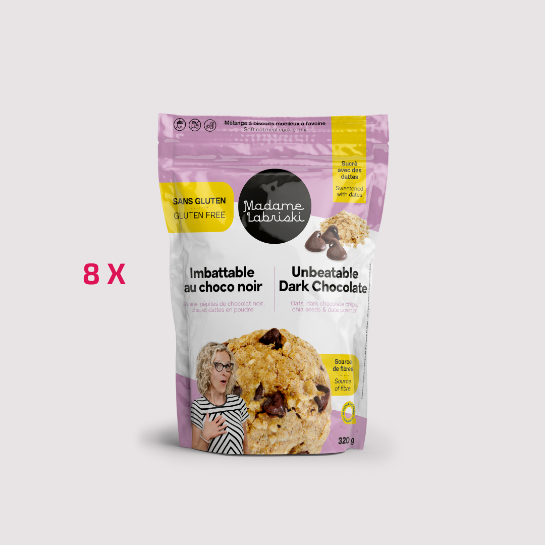 8 x sac de mélanges à biscuits santé SANS GLUTEN Imbattable au choco noir Madame Labriski c'est une caisse et ça vaut la peine.