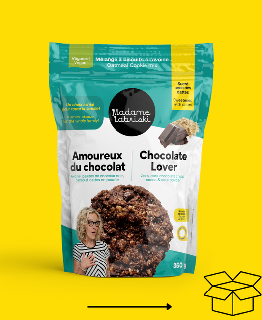 Wow! une réserve de mélanges à biscuits à l'avoine Amoureux du chocolat de Madame Labriski, c'est génial.