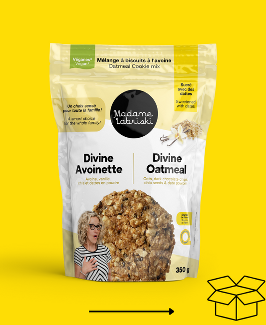 Wow! une réserve de mélanges à biscuits à l'avoine Divine avoinette de Madame Labriski, c'est génial.