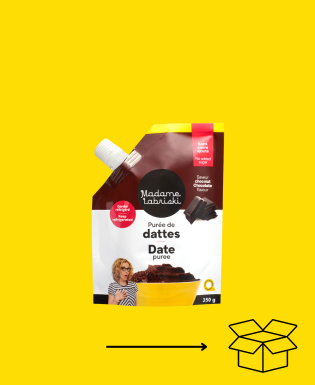 Purée de dattes au chocolat Madame Labriski vendue à la caisse