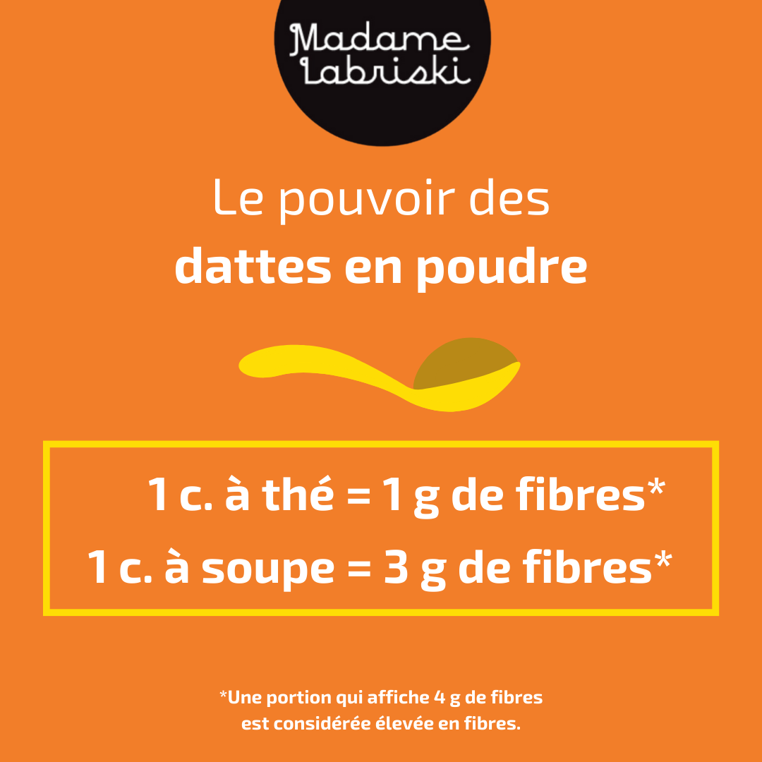 Sucrer vos recettes tout en augmentant votre apport en fibres. C'est ça, la magie Labriski!