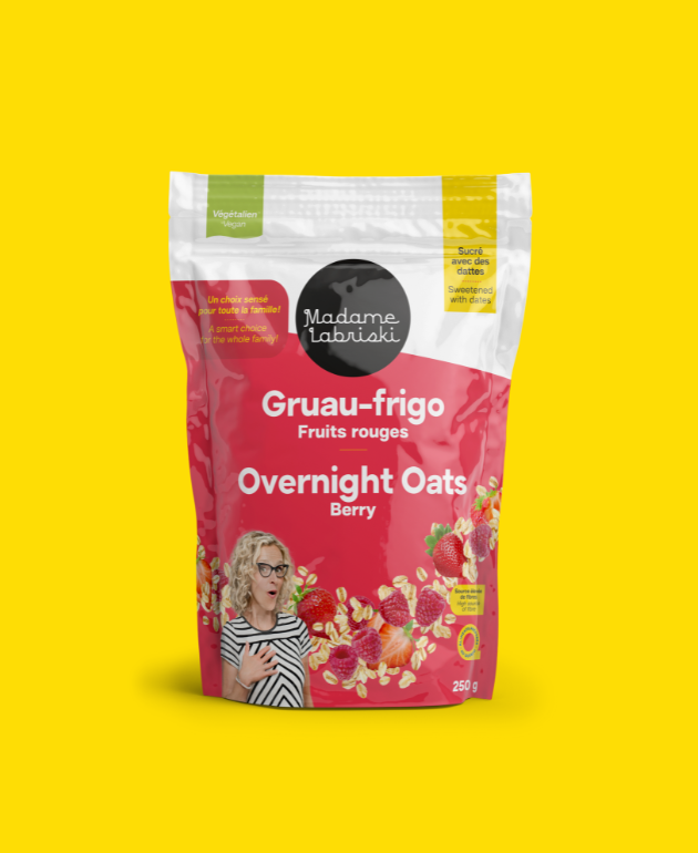 Gruau-frigo 3 x moins de sucre : Fruits rouges de Madame Labriski.