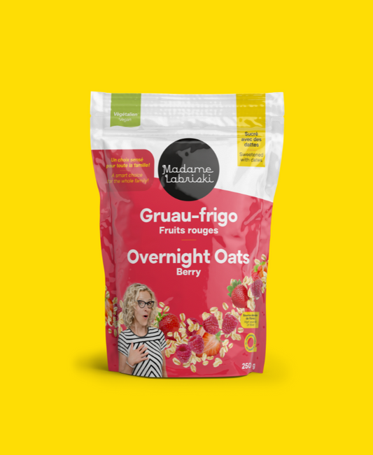 Gruau-frigo 3 x moins de sucre : Fruits rouges de Madame Labriski.