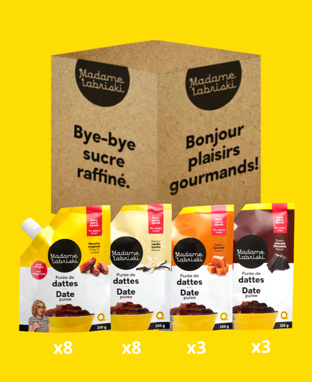 Boîte avantageuse : Réserve de purée de dattes (x 22)