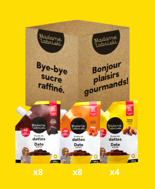 Boîte avantageuse : Réserve de purées de dattes (x 20)