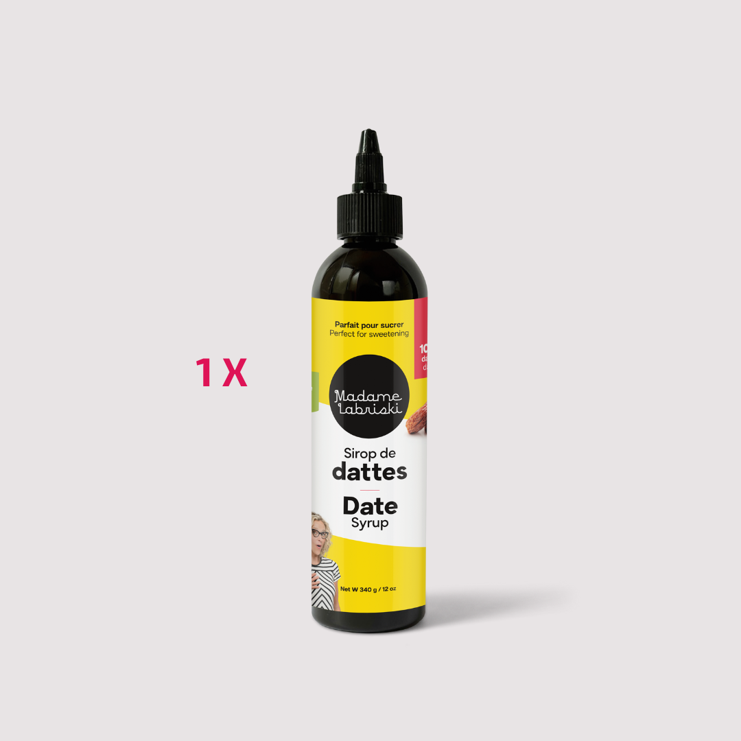 Sirop de dattes. Produit de l'épicerie santé en ligne de Madame Labriski. Disponible à l'unité.