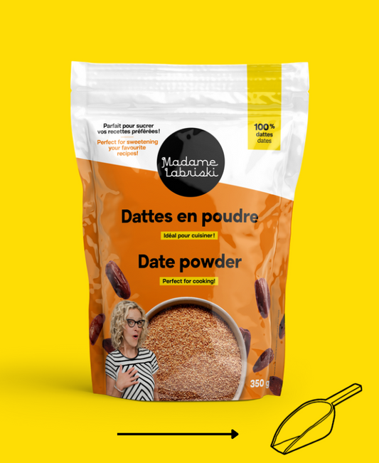 Wow! une réserve de 5 kg de dattes en poudre Madame Labriski, c'est génial.