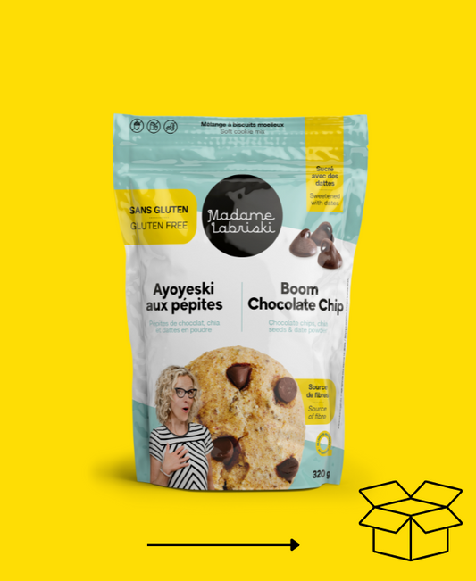 Wow! une réserve de mélanges è biscuits santé SANS GLUTEN Ayoyeski aux pépites Madame Labriski, c'est génial.