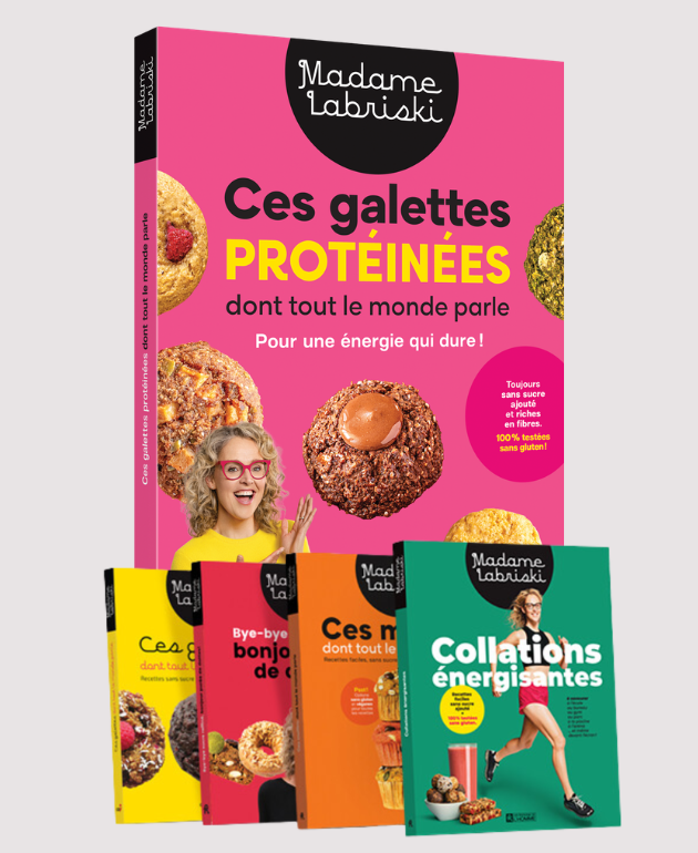 Coffret J'aime Madame Labriski — 5 livres de cuisine sans sucre ajouté!