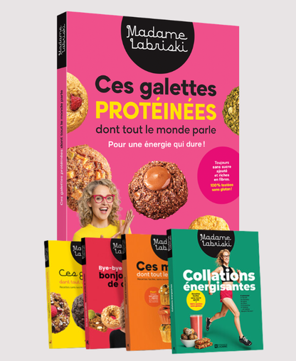 Coffret J'aime Madame Labriski — 5 livres de cuisine sans sucre ajouté!