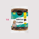 Galettes véganes, sans sucre raffiné et riches en fibres Double chocolat décadent. Produit de l'épicerie santé en ligne de Madame Labriski. Disponibles à l'unité.