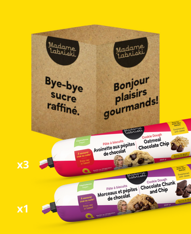 Faites vos réserves de pâtes à biscuits véganes à manger crue ou cuite de Madame Labriski