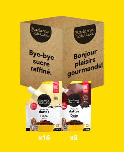 LIQUIDATION Boîte avantageuse : Réserve de purées de dattes (x 24)