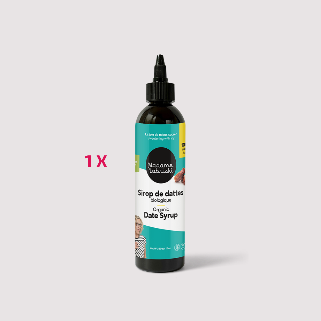 Sirop de dattes bio. Produit de l'épicerie santé en ligne de Madame Labriski. Disponible à l'unité.