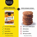 Fiche comparative des galettes véganes santé Mélasse réconfortante de Madame Labriski comparé avec les préparations des marques connues.