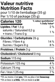 Tableau de valeur nutritive de mélange à pain aux bananes santé : Banane joyeuse.